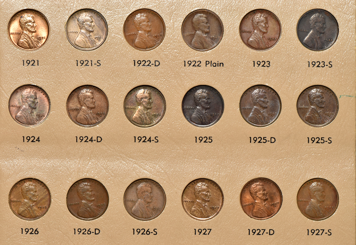 Complete collection of Lincoln cents through 2011-S, including proof-only issues, in a Dansco 8100 album