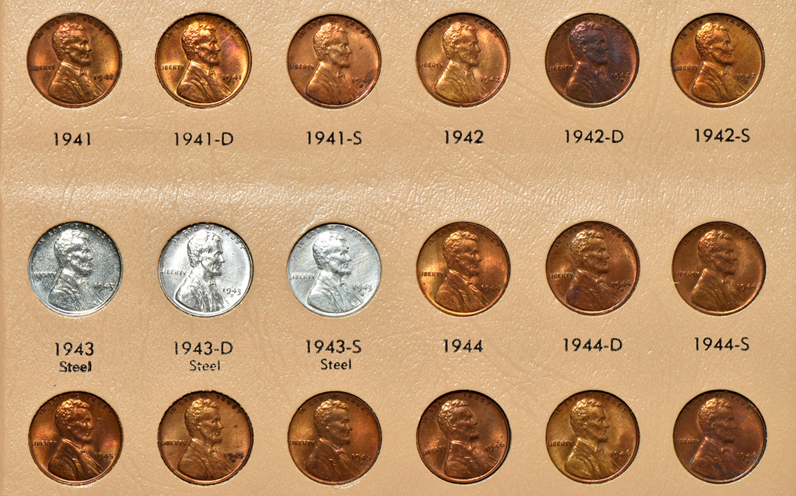 Complete collection of Lincoln cents through 2011-S, including proof-only issues, in a Dansco 8100 album