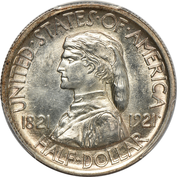 1921 Missouri MS-63, 1935-S San Diego MS-65+, and a 1936 Elgin MS-65, all PCGS 