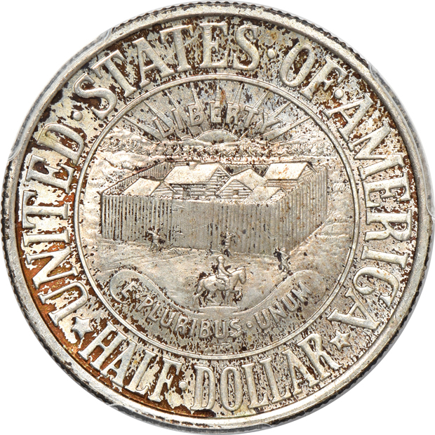 Four silver commemorative half dollars, all PCGS CAC