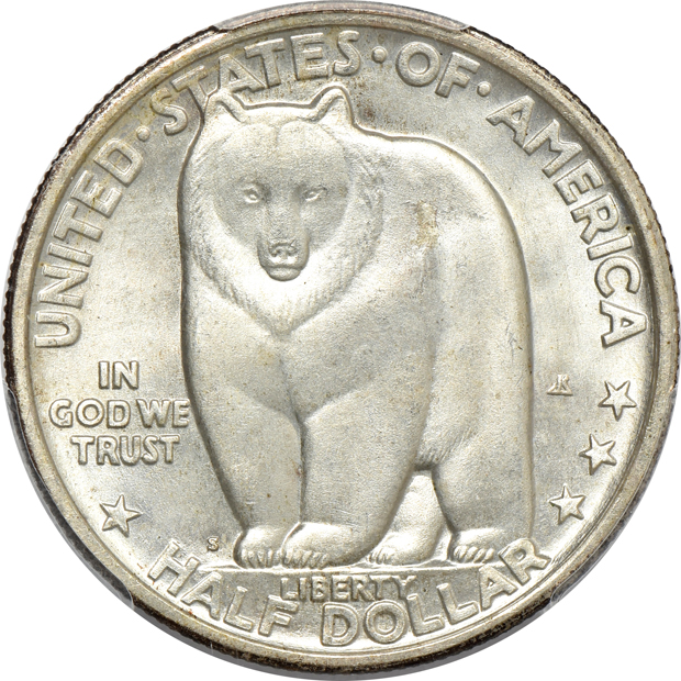 Four silver commemorative half dollars, all PCGS CAC