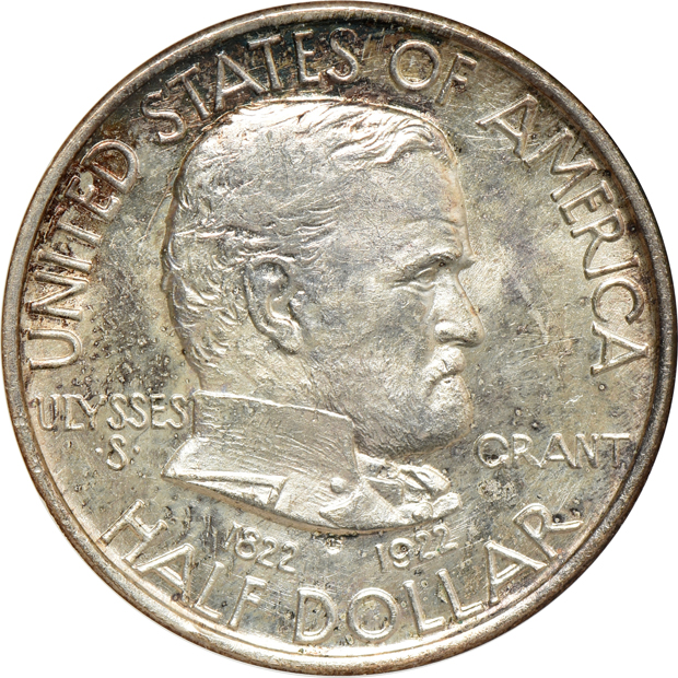 Four silver commemorative half-dollars, all NGC