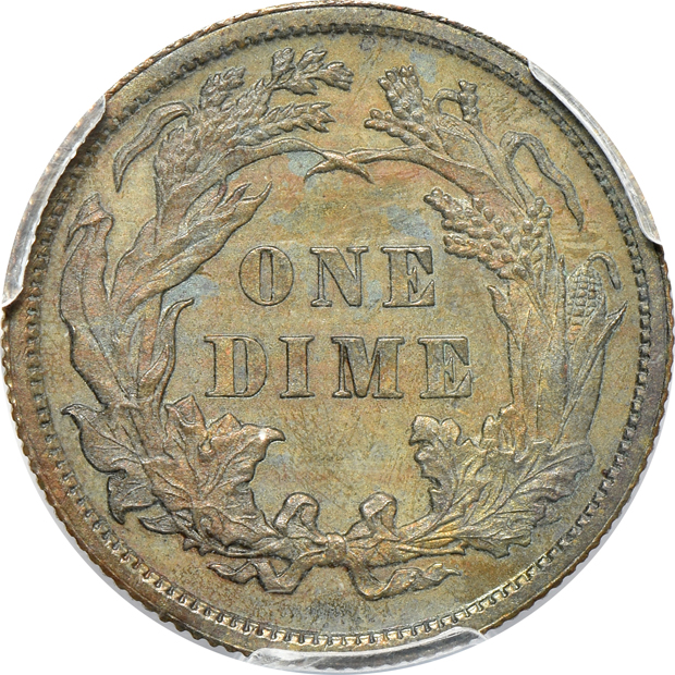 1877 10-cent J-1498 PCGS PR-64