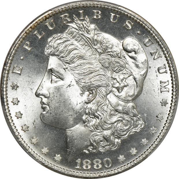 1880-S MS-65, and a 1900 MS-65+, both PCGS CAC