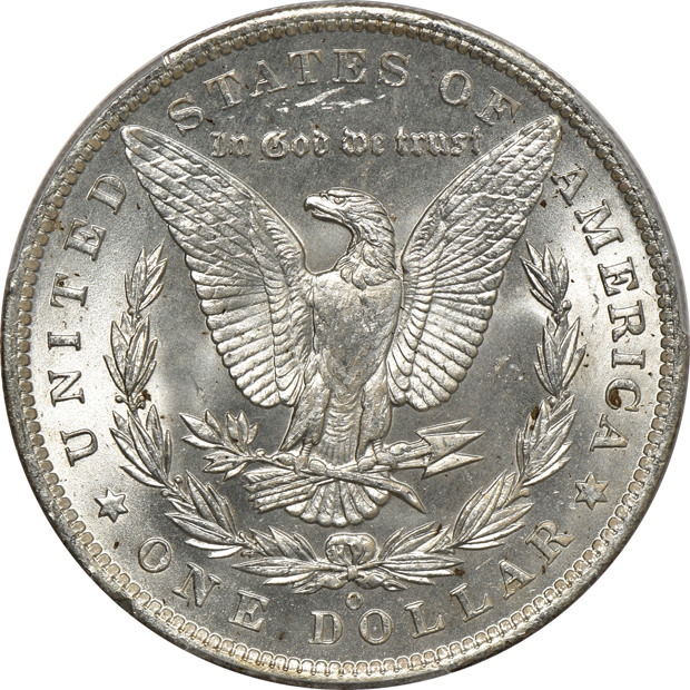 1882-S, 1885-O, and 1901-O, all PCGS MS-66