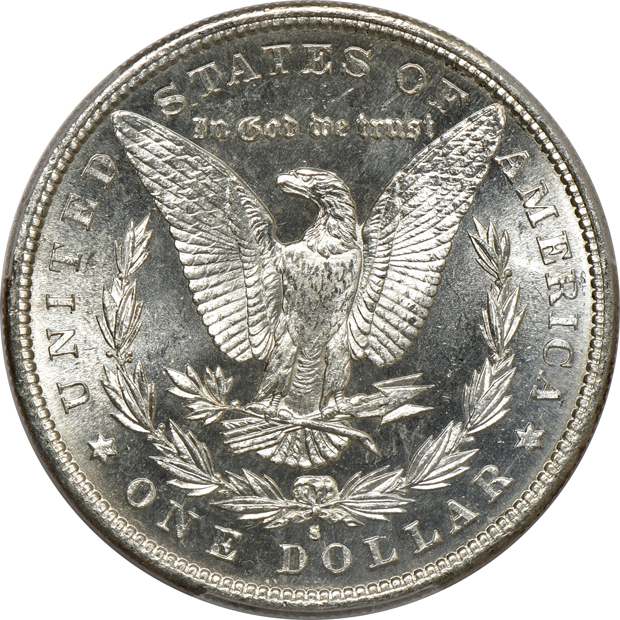 1882-S, 1885-O, and 1901-O, all PCGS MS-66