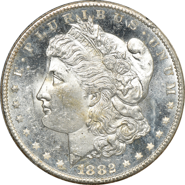 1882-CC GSA MS-63, and an 1882-CC GSA MS-63 PL