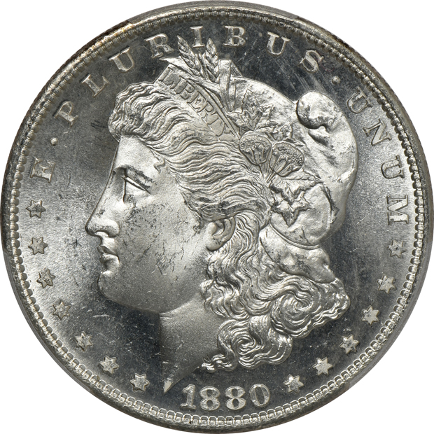 Seven 1880-S PCGS MS-64 CAC