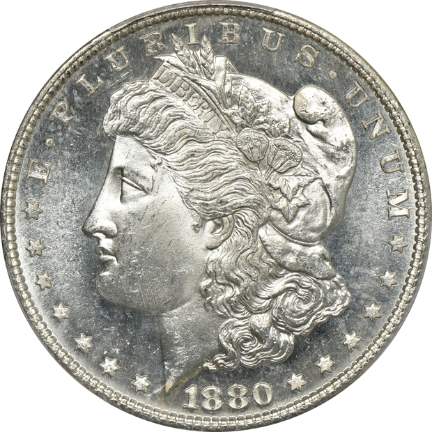 Seven 1880-S PCGS MS-64 CAC
