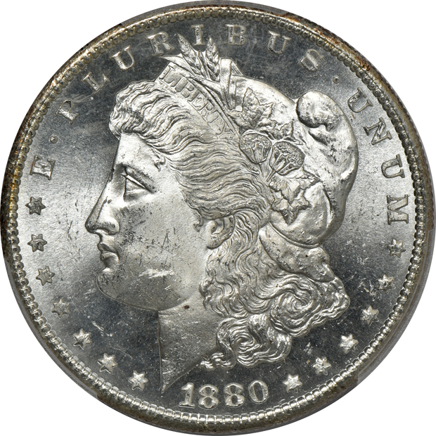 Seven 1880-S PCGS MS-64 CAC
