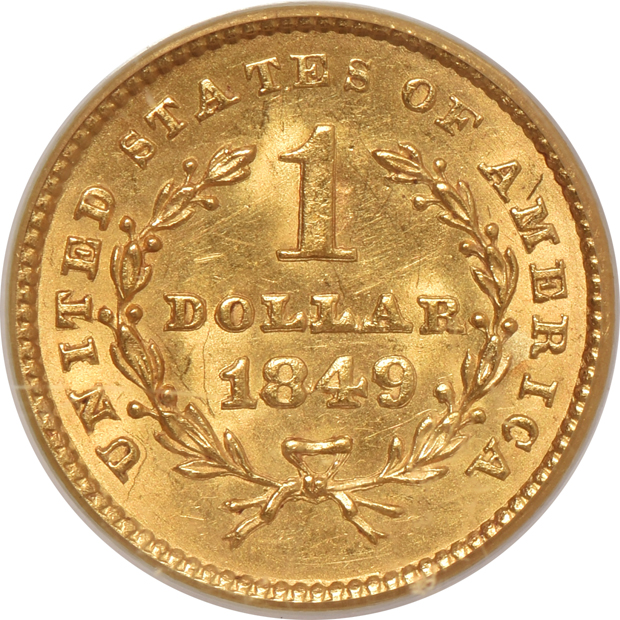 1849 Closed Wreath PCGS MS-63 CAC