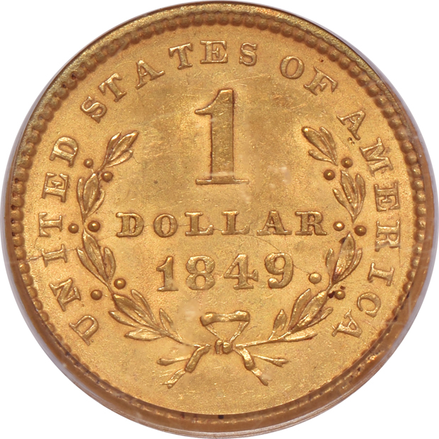 1849 Open Wreath PCGS MS-63