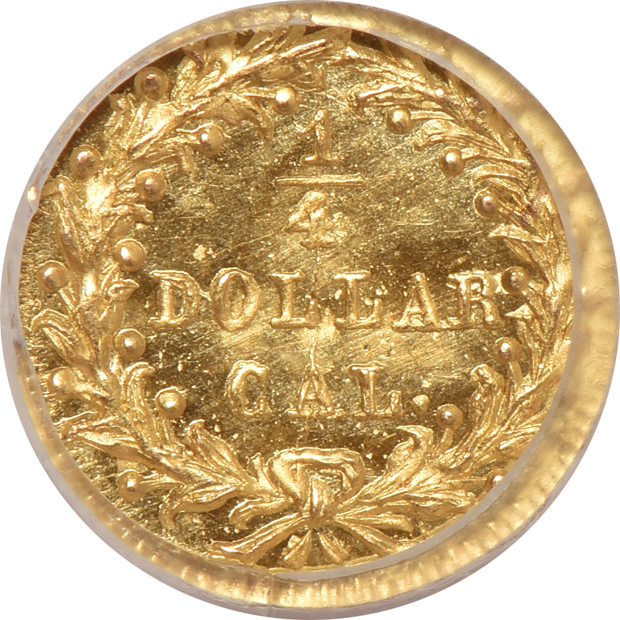 1872/1 25-cent round BG-869 NGC MS-66 DPL