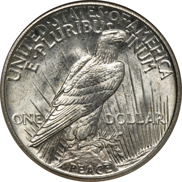 1921 Peace, High Relief NGC MS-65