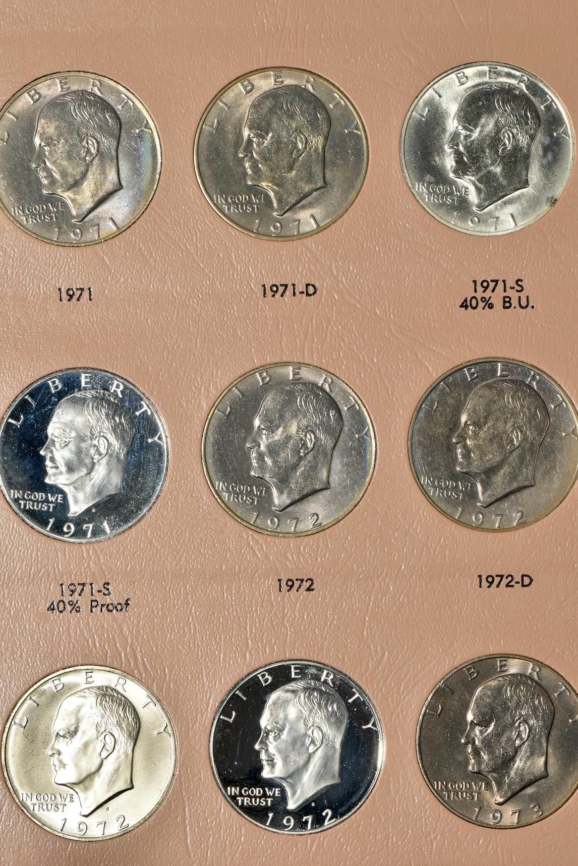 Collection of 43 Eisenhower dollars