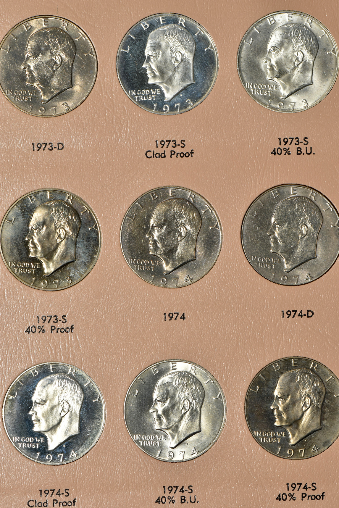 Collection of 43 Eisenhower dollars