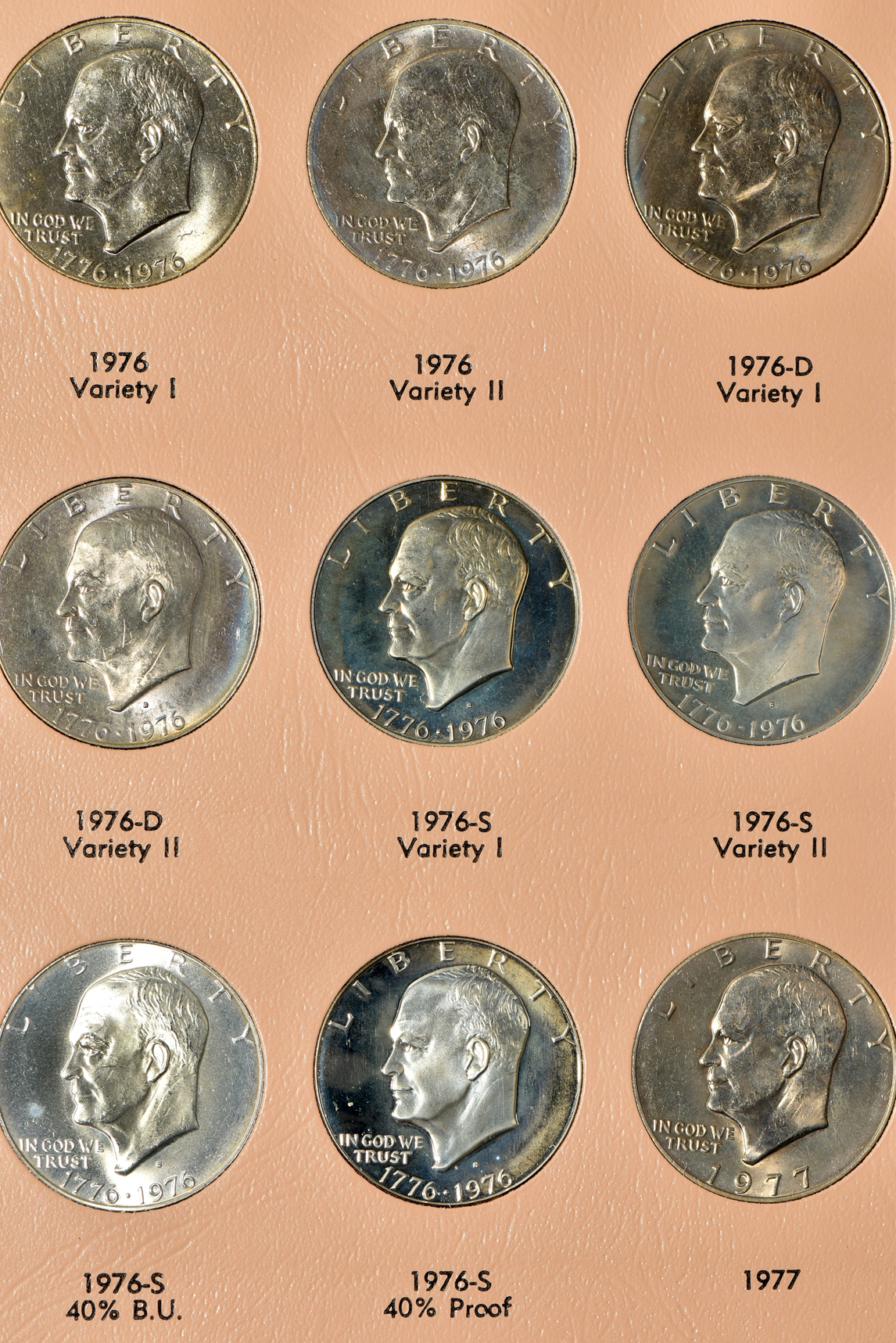 Collection of 43 Eisenhower dollars