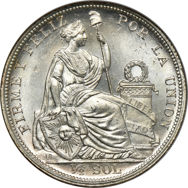 Multiple - Four Lithuania 3 grosze, and a Peru 1914-FGJR 1/2 sol, all NGC
