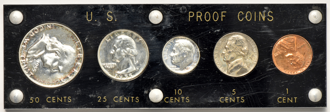 1950, 1951, 1952, 1953, 1954, 1955 Proof Sets in Capital Plastic holders