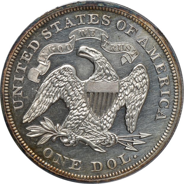 1873 Seated PCGS PR-61 (green label)