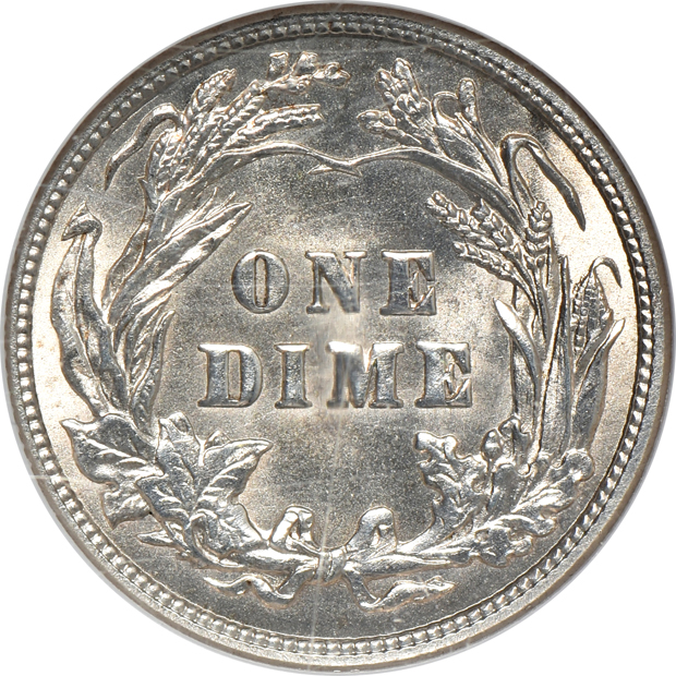 1914 Barber dime MS-64, and a 1914 Barber quarter MS-62, both NGC