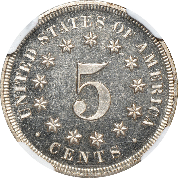 1867 No Rays NGC PR-65 Cameo