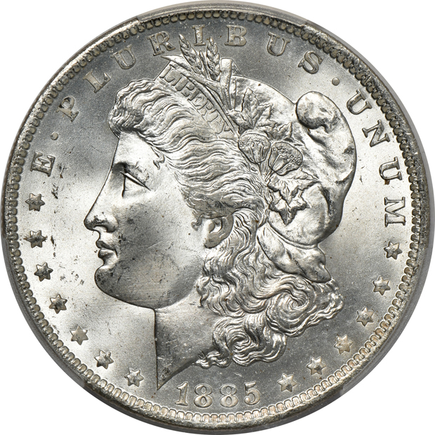 Two 1885-O PCGS MS-66 CAC