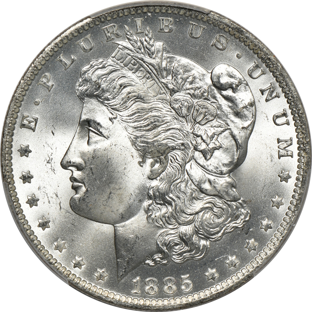 Three 1885-O PCGS MS-65 CAC