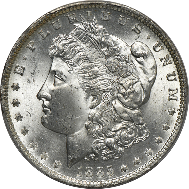 Three 1885-O PCGS MS-65 CAC