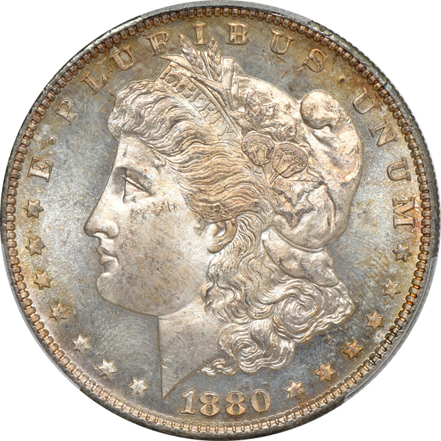 1880-S and 1882-S, both PCGS MS-66 CAC