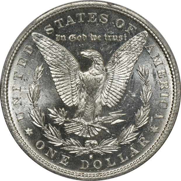 1880-S (green label), 1881-S, and an 1882-S, all PCGS MS-65 CAC