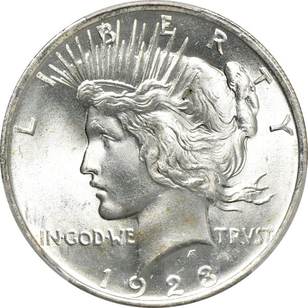 1923 MS-65, and a 1923 MS-66, both PCGS CAC
