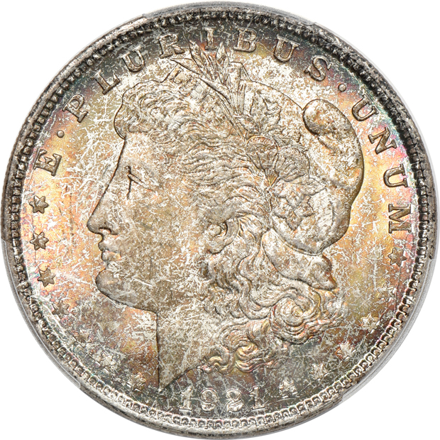 Two 1921 Morgan PCGS MS-64 CAC