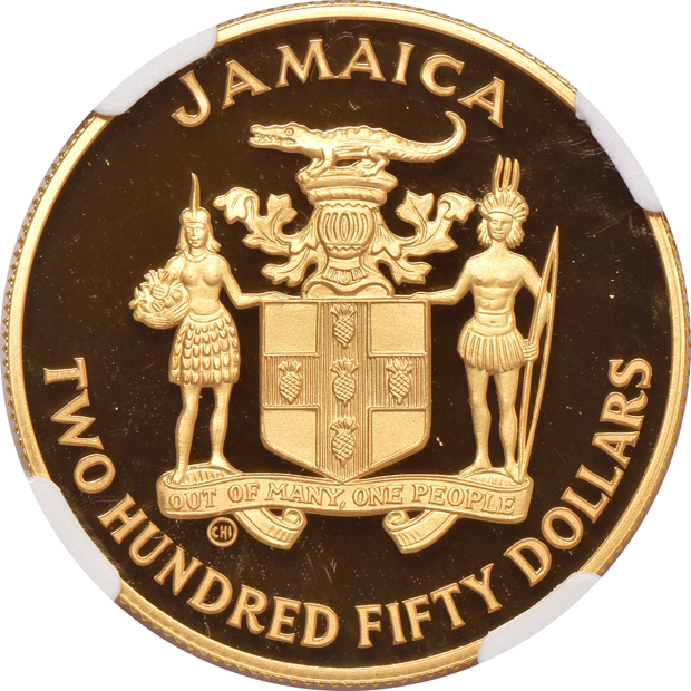 Jamaica - 1982 $250 World Championship Soccer gold commemorative - NGC PR-70 Ultra Cameo
