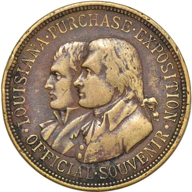 Nine 1904 Louisiana Exposition Souvenir medals 