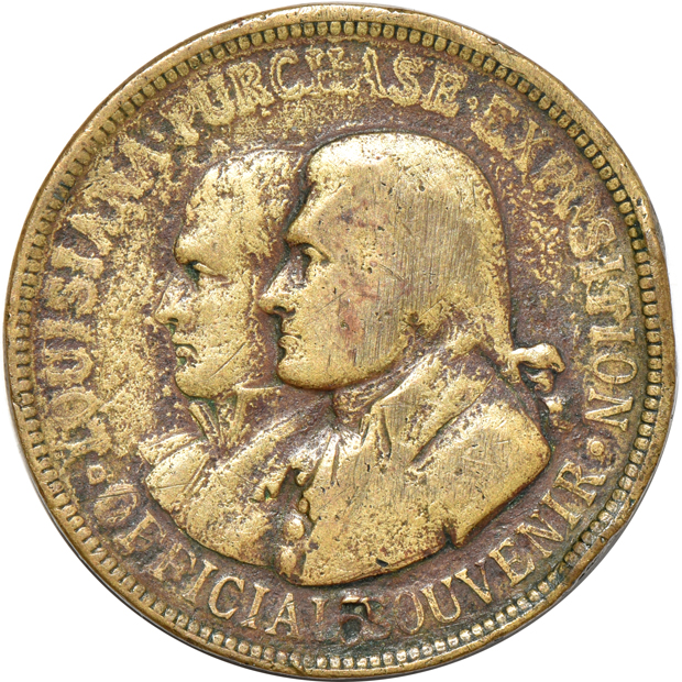 Nine 1904 Louisiana Exposition Souvenir medals 