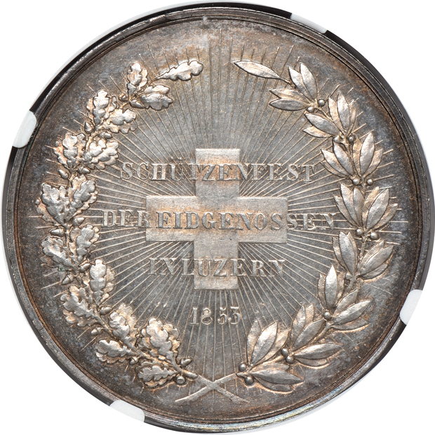 Switzerland - Three Swiss Shooting Festival medals certified by NGC
