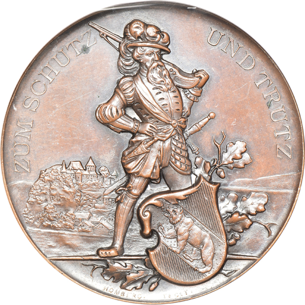 Switzerland - Three Swiss Shooting Festival medals certified by NGC