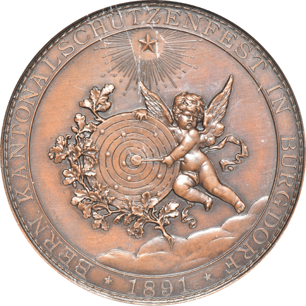 Switzerland - Three Swiss Shooting Festival medals certified by NGC