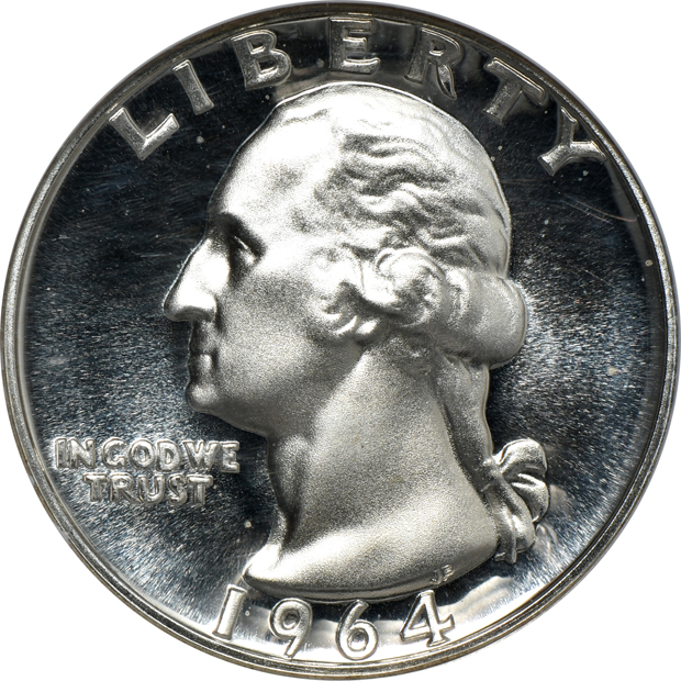 Six Proof Washington quarters from the early 1960s certified by NGC