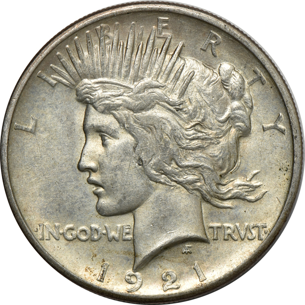 Three 1921 Peace, High Relief AU