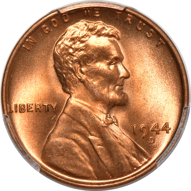Seven Lincoln Wheat cents certified by PCGS