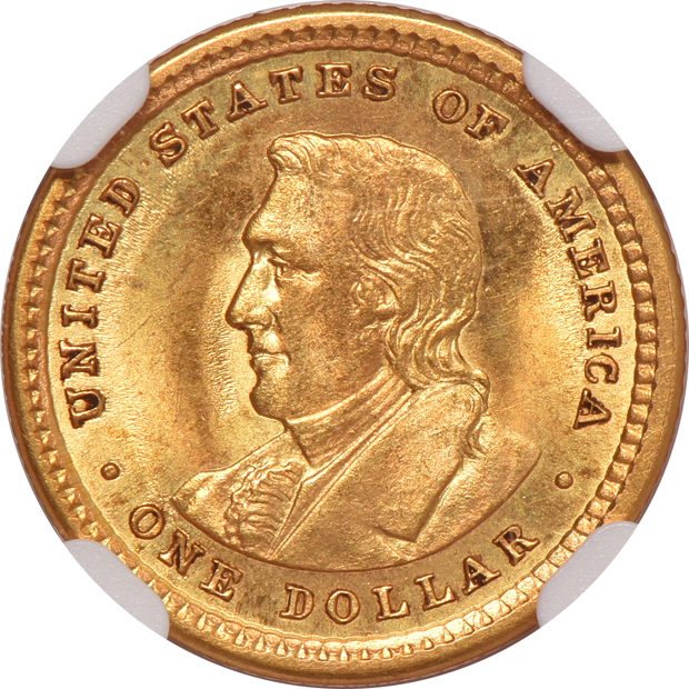1904 $1 Lewis & Clark NGC MS-64+