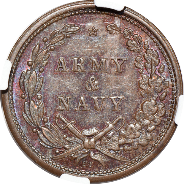 Four patriotic Civil War tokens certified by NGC