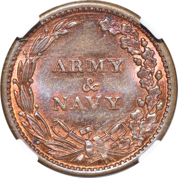 Four patriotic Civil War tokens certified by NGC