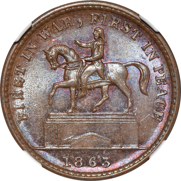 Four patriotic Civil War tokens certified by NGC