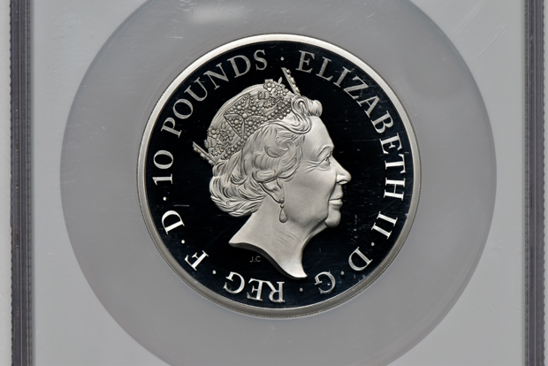 Great Britain - 2017 10oz silver Queen's Beast The Lion 10 pounds - NGC PR-70 Ultra Cameo
