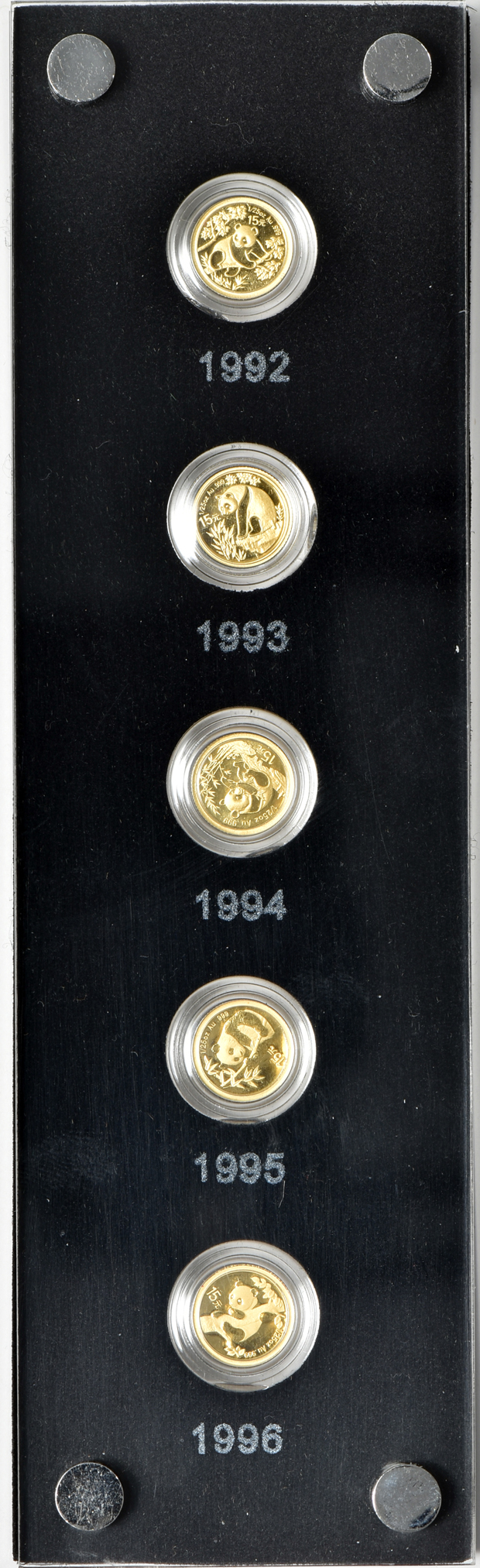 China - 2007 Gold Panda 25th Anniversary Set