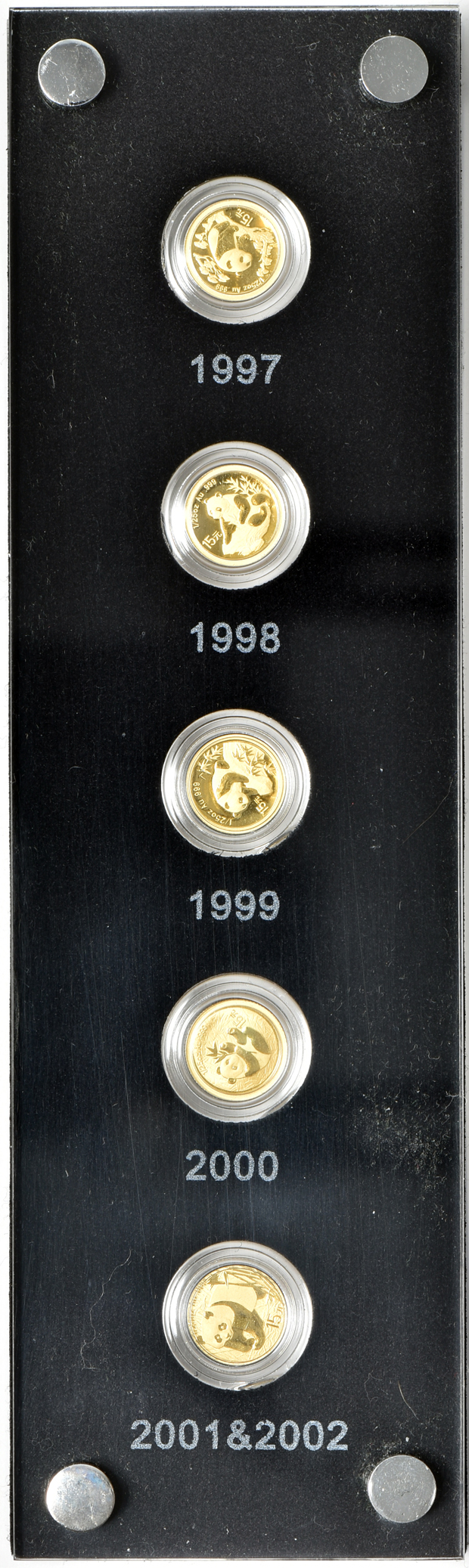 China - 2007 Gold Panda 25th Anniversary Set