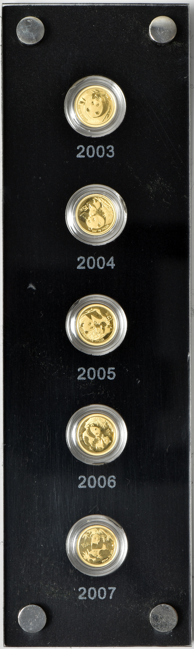 China - 2007 Gold Panda 25th Anniversary Set